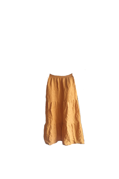long yellow skirt