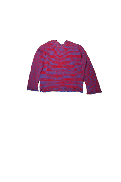 blue red striped sweater