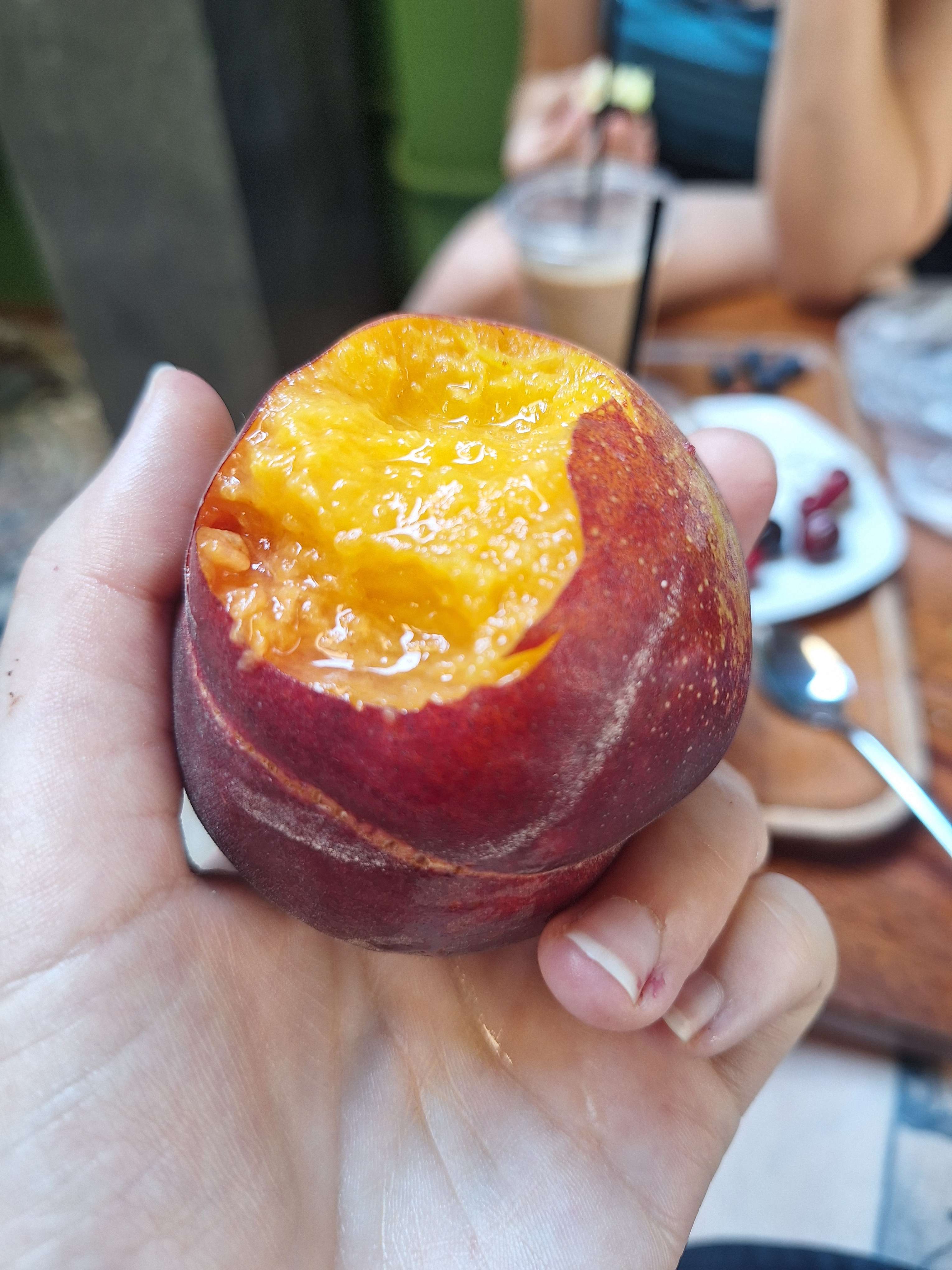 Picture i took of a peach I ate